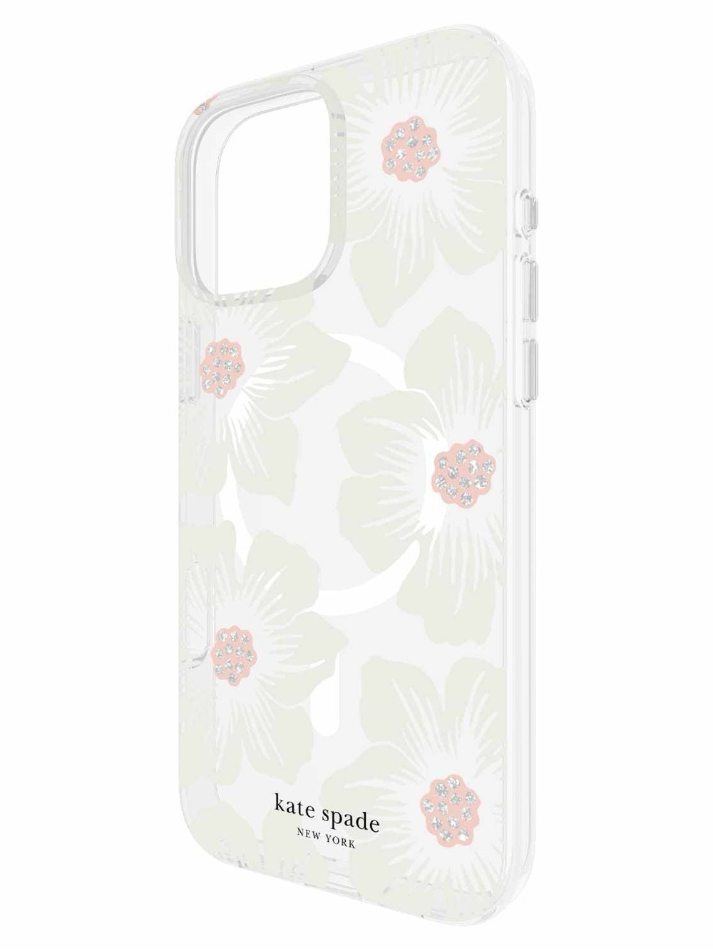 kate spade Floral MagSafe iPhone 16 pro max Protective Case - White & Light Pink - Picture 3 of 5
